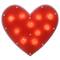 12" Lighted Shimmering Red Heart Window Silhouette Decoration